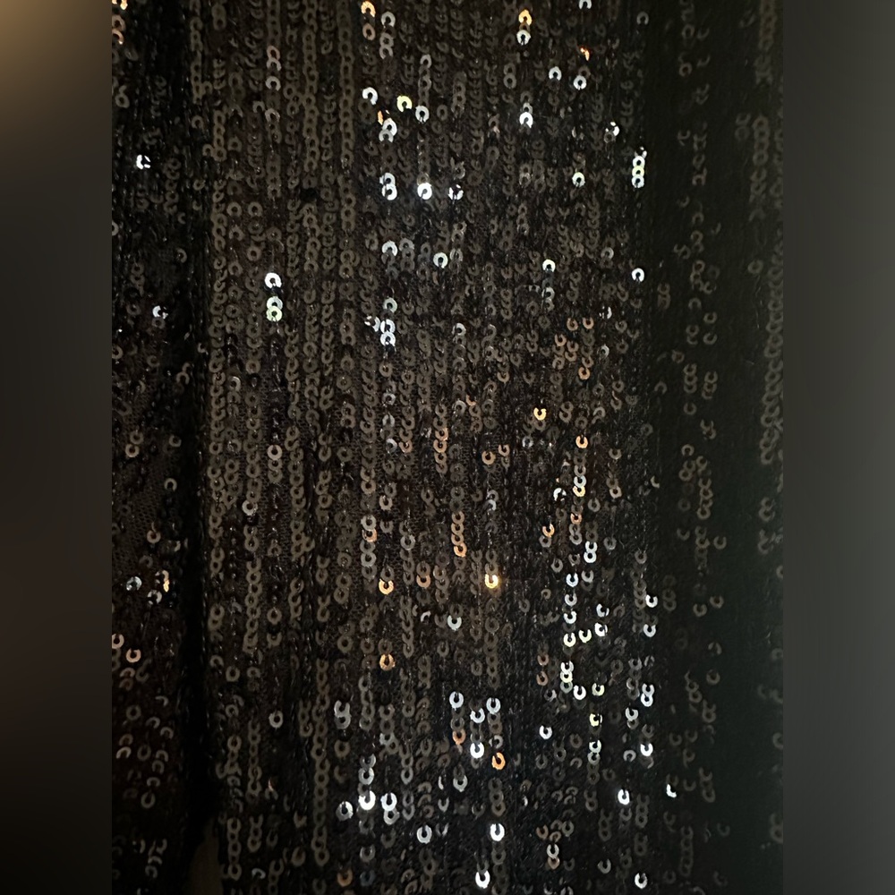 Black flare sequin pants